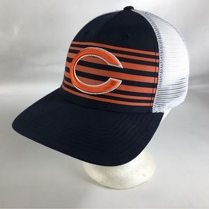 Chicago Bears NFL Team Apparel White Mesh Snapback Trucker Hat